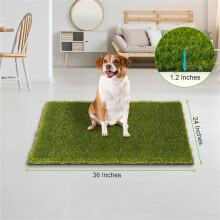 2X Herbe Artificielle, Gazon Artificiel Professionnel D'Extérieur pour Animaux Domestiques, Entrée, Patio, Jardin, Tapis, Pelouse, 50 X 60 cm