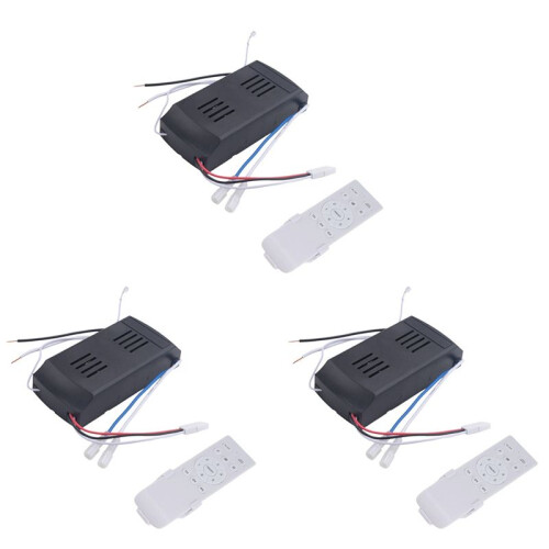 3X Universal Ceiling Fan Remote Control Kit Replacement, 50W 6-Speed & Timing, for  Ceiling Fan Light