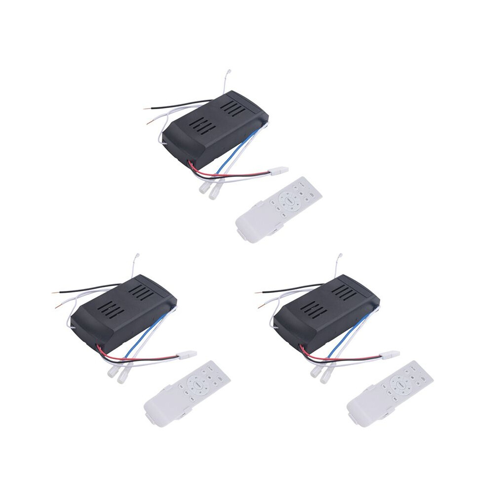 Light 3X Universal Ceiling Fan Remote Control Kit Replacement, 50W 6-Speed & Timing, For Ceiling Fan