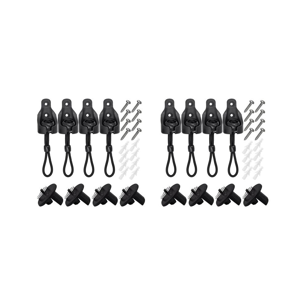 Replacement Parts Roller Shade Hardware Bungee Kit And End Cap Shade Tie Downs For Outdoor Roller Shade Sunshade 8Pack 6034264318858