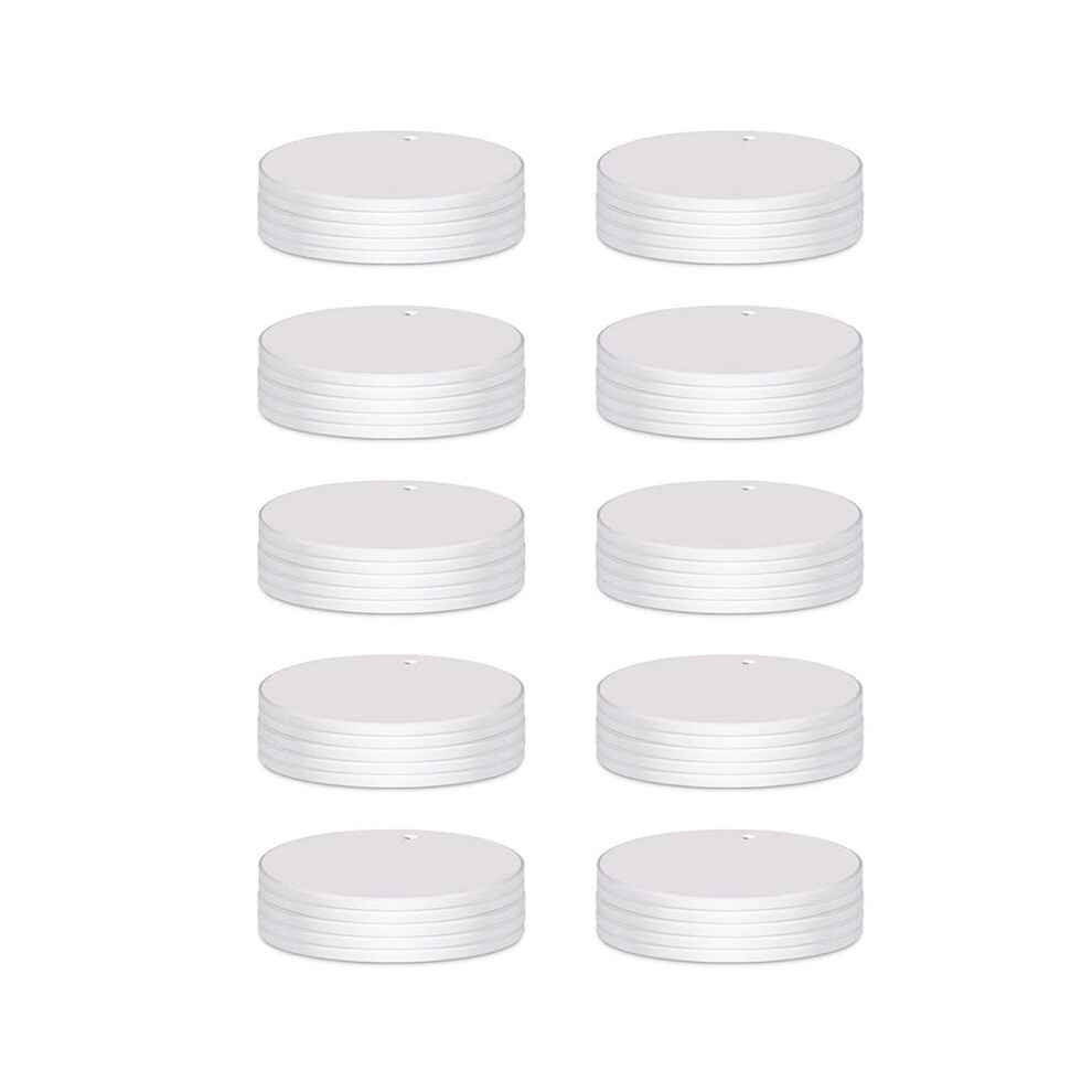 Sublimation Ceramic Ornaments Sublimation Ornament Blanks Bulk Ceramic Discs Ornament For Heat Press (50 Pcs) 6032337770442