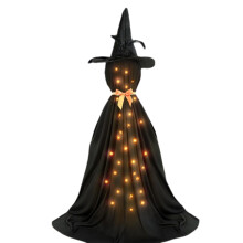 LED Glowing Black  Halloween  Decoration Standing  Porch Garden  Black   Hat