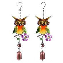 Home Fashion Decoration Metal Wind Chime Owl Wind Chime Garden Outdoor Decoration Pendant Gift Accessories Tools A