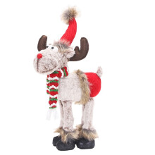 Christmas Doll Cute Christmas Retractable Doll Deer Window Props Decoration for Home Indoor Holiday Decor A
