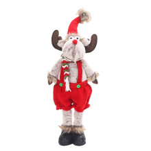 Kerstpop Leuke Kerst Intrekbare Herten Raam Rekwisieten Decoratie voor Thuis Indoor Vakantie Decor C