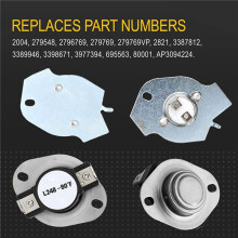6x 279769 Dryer Heating Thermal Cut-Off Kit Compatible with 3389946, 3398671, 3977394, 695563, AP3094224, 3390291