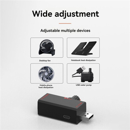 2X 5W 5V Fan Speed Controller Induction Speed Controller with  Protection USB Interface Laptop Cell Phone Cooling