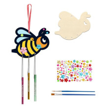 Windspiel-Ornamente für Kinder, zum Selbermachen, Bemalt, für Geburtstagsfeiern, Kunst, Aktivität, Dekoration, Anhänger, Bienen-Set