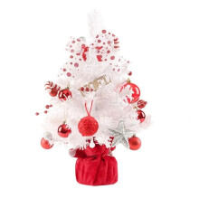 Christmas Tree Tabletop Rotating Christmas Tree MUsic Box Figurine Artificial Flocked Tree with Light for Home