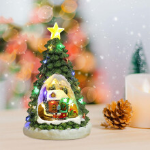 Kerstboom Licht Huis Muziek Decoratie Volwassenen Kinderen Draaiende Trein Winter Scène Huis Bureaublad Vakantie Decoratie B