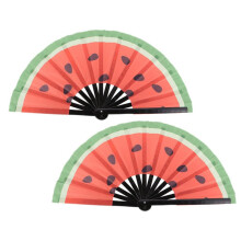 Faltfächer, Wassermelonen-Faltfächer, Wassermelonen-Handfächer, Fächer, China, Japan, Handfächer, Festival-Fächerzubehör