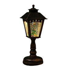 Decorações de Natal Luz Noturna Luminosa de Cristal Enfeites de Natal Abajur de Mesa Decoração de Casa de Natal Preto Dourado