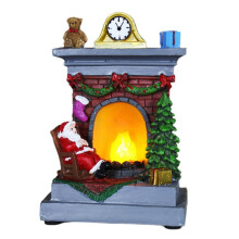 Lysande Juldekorationer Harts Husdekoration Santa Varmluftsballong Miniatyr Semesterdekoration C