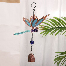 Wind Chime Dragonfly Wind Chime Metal Wind Chime with Dragonfly Design Outdoor Garden Decoration for Window Yard A
