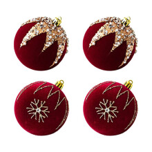 Boules de Noël Ornements Vin Rouge Flocage Arbre de Noël Décoration Nouvel An Noël Sphères C