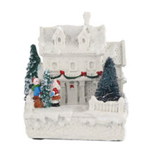 Scène de Noël Village Ville D'Hiver Neige Village LED Lumière Décoration Cadeau de Bureau de Vacances Décoration D