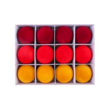 12 Piezas de Bolas Colgantes de Navidad para Fiestas Navideñas, Bolas de Navidad, Bolas Redondas de Peluche para Hacer Tú Mismo, Caja de Regalo,