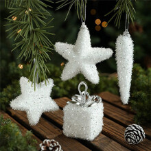 Christmas Tree Decorations White Foam Christmas Tree Ornaments Hanging Ornaments Home Decoration New Year Gift