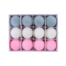 12pcs Christmas Hanging Balls Christmas Parties Christmas DIY Plush Round Balls Gift Box Christmas Tree Ornaments E