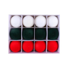12 Stück Weihnachtskugeln zum Aufhängen, Weihnachtsfeiern, Weihnachtskugel, DIY, Plüsch, Runde Kugeln, Geschenkbox, Christbaumschmuck D