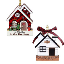 NewHome Ornament 2024 Wooden Housewarming Gifts Xmas Tree Hanging Decorations New Home for Homeowners