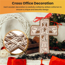 Jesuspirit Kruis Ornamenten voor de Kerstboom - Christelijke Kerst Ornamenten - Jezus Kerst Ornamenten Religieus
