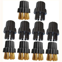 10PCS Steam Mop Brush Heads Brass Brush Heads Replacement Parts Steamer Cleaning Brush Heads Accessories