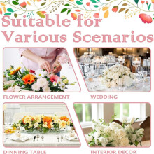 4 Pack Acrylic Flower Vase Round, Clear Vase, Flower Vases for Centerpieces, Floral Low Vases for Dining Table Reception