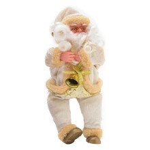 Christmas Daily Necessities, Velvet Sitting Santa Claus Doll, Christmas Home Window Decoration, Desk Decoration