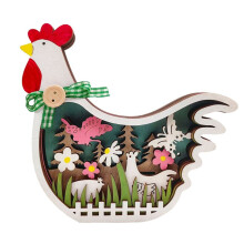 Easter Themed Wooden Crafts Colorful Wooden Decorations Easter Chick Wooden Decorations White