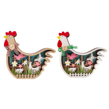 Wooden Turkey Tabletop Decoration Home Desktop Wooden Crafts Ornaments