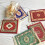 Persian Woven Coasters Carpet Pattern Coaster Dining Table Decoration Technology.Red 2