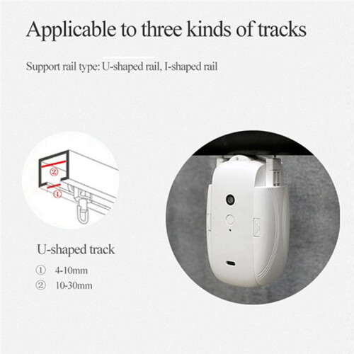 Curtains Robot T/U-Rail Tracks Automatic Curtain Opener Remote Control Curtain Motor 2