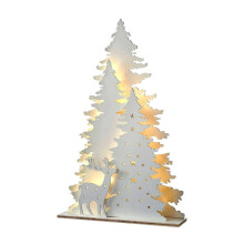 1 ST Trädekorationer Juldekorationer Juldekoration Julfestlig Träd Hjortar Lys Upp Dekoration Prydnad