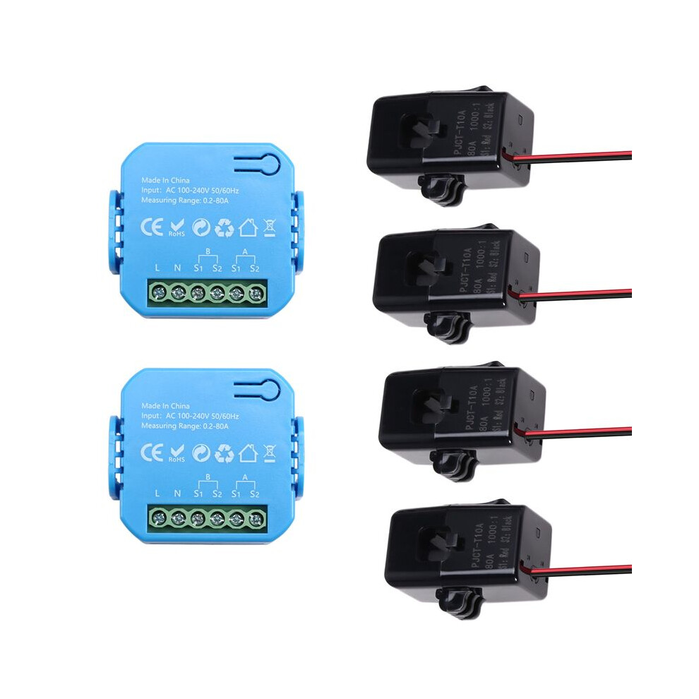 2Pcs Tuya Meter Power Production Consumption Bidirectional Power Monitor Support App Control 4712181241160