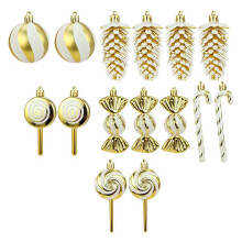 15Pieces Christmas Ornaments Candy Theme Christmas Candy Ornaments Set Xmas Tree Decorations Festive for Home,D