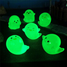 6 Stuks Lichtgevende Minifiguren Spookduivel Ornamenten Decoratie Halloween Feestdecoratie Huis Cadeau Halloween Decoratie Horror Rekwisieten