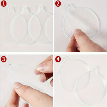 30PCS Clear Blank Acrylic Christmas Ornaments Unfinished Round Acrylic Christmas Ornaments for DIY Hanging Orn