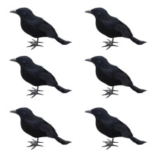 Simulation Black Crow Halloween Black Crow Props Simulation Fake Bird Festival Halloween Decoration Scary Toys