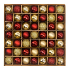 Lot de 49 Boules de Noël Décoratives pour Sapin de Noël, 3 cm, Incassables, Petites Boules Suspendues