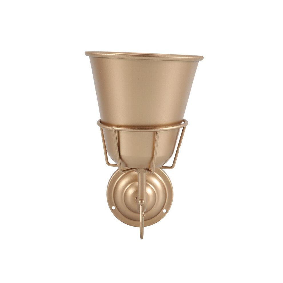 Wall Vase,Iron Wall Planter With Versatile Hook- Indoor/Outdoor Plant Holder For Live Or Artificial Flowers Copper Color 6032154263226