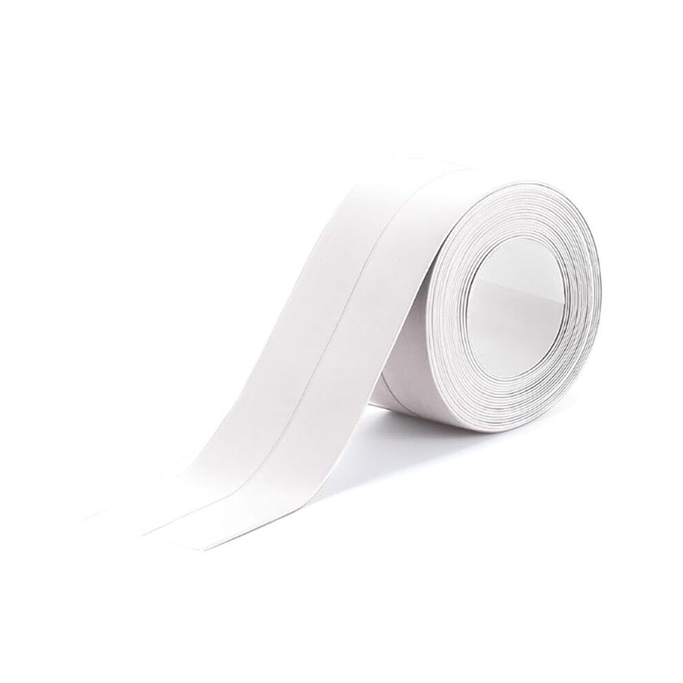 White Caulk Tape Self Adhesive Waterproof, Bathroom Peel & Stick Caulking Strip Floor Tile Wallpaper Toilet Tub Shower 6031762678101
