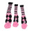 3er-Set gestrickte Golfschlägerabdeckungen Pompon Pink/Schwarz 14