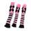 3er-Set gestrickte Golfschlägerabdeckungen Pompon Pink/Schwarz 12