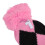 3er-Set gestrickte Golfschlägerabdeckungen Pompon Pink/Schwarz 9