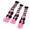 3er-Set gestrickte Golfschlägerabdeckungen Pompon Pink/Schwarz 10