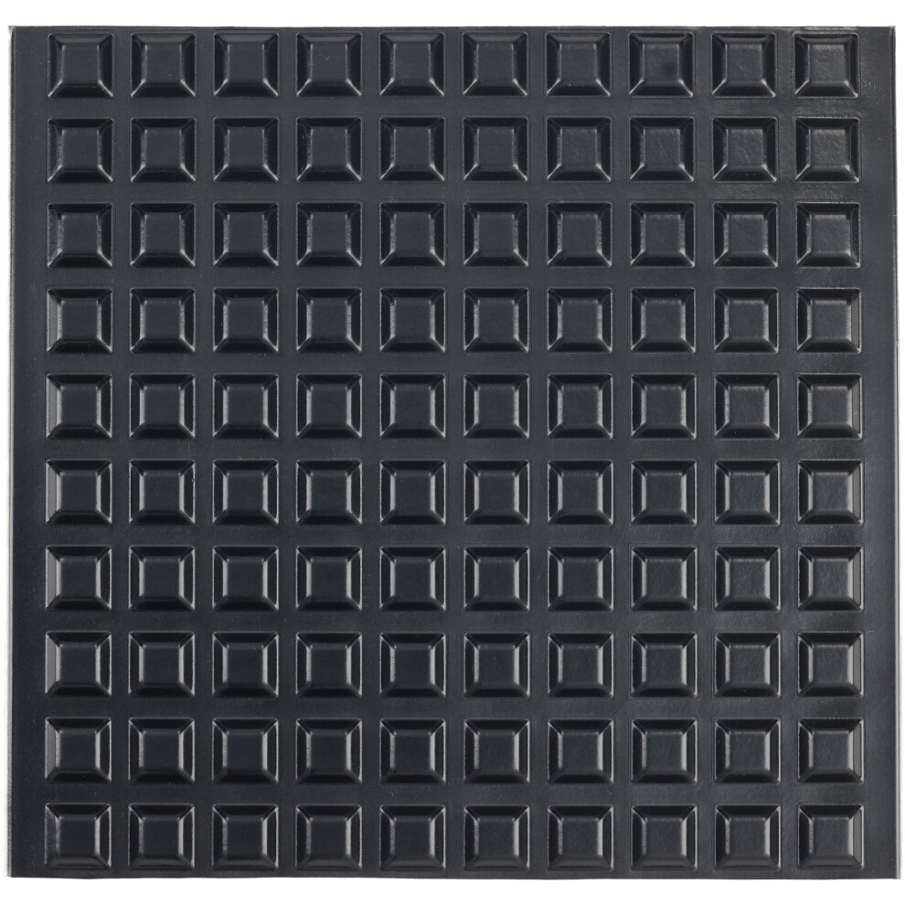 R-Tech 310023 Pu Square Protective Feet 12.7 X 12.7 X 3.1 - Black - Sheet 100 5053556003594