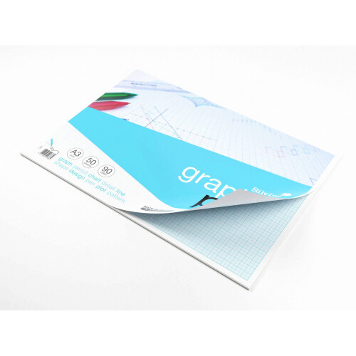 Silvine A3GP A3 Graph Paper Pad 1/5/10 50 Sheets 2