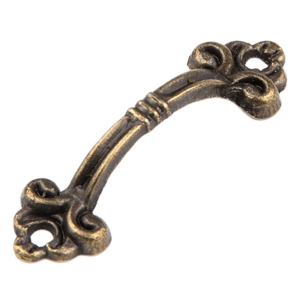 Antique Drawer Pull Vintage Bronze Finish Mini Cabinet Knob For Jewelry Box With Screws 9092120388244