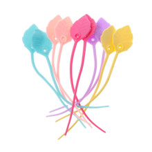 10pcs Leaf Shape Silicone Cable Ties and Bag Sealing Clips for Snacks and Cord Storage